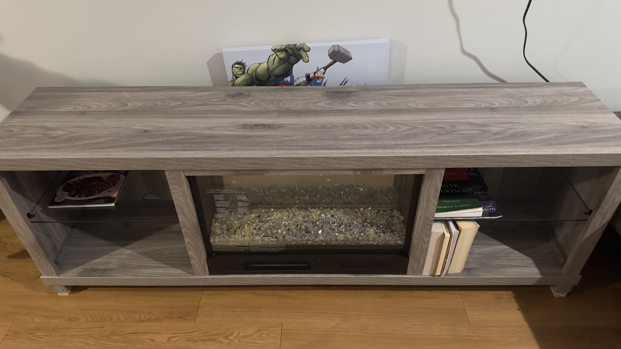 AURORA 71” LED Media Fireplace - photo 2