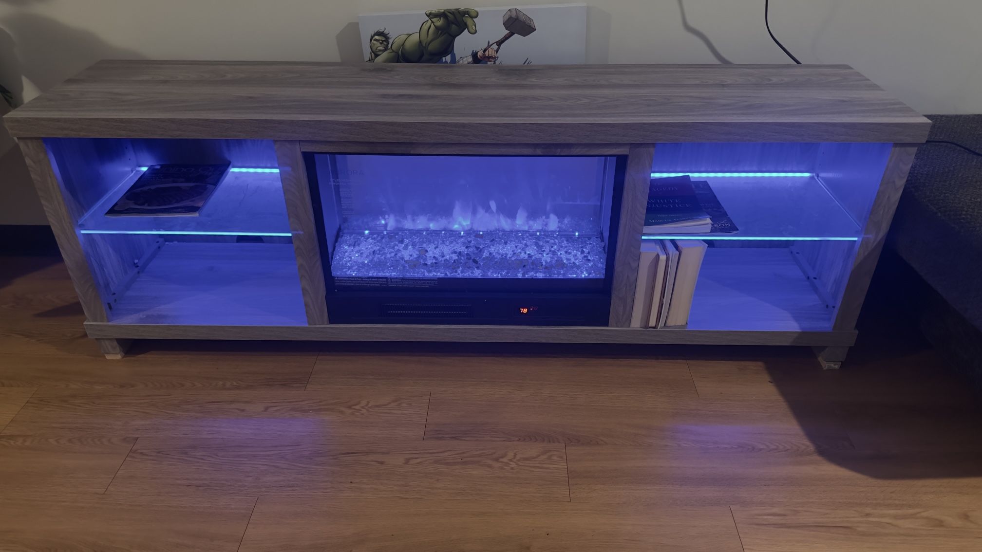 AURORA 71” LED Media Fireplace - photo 3