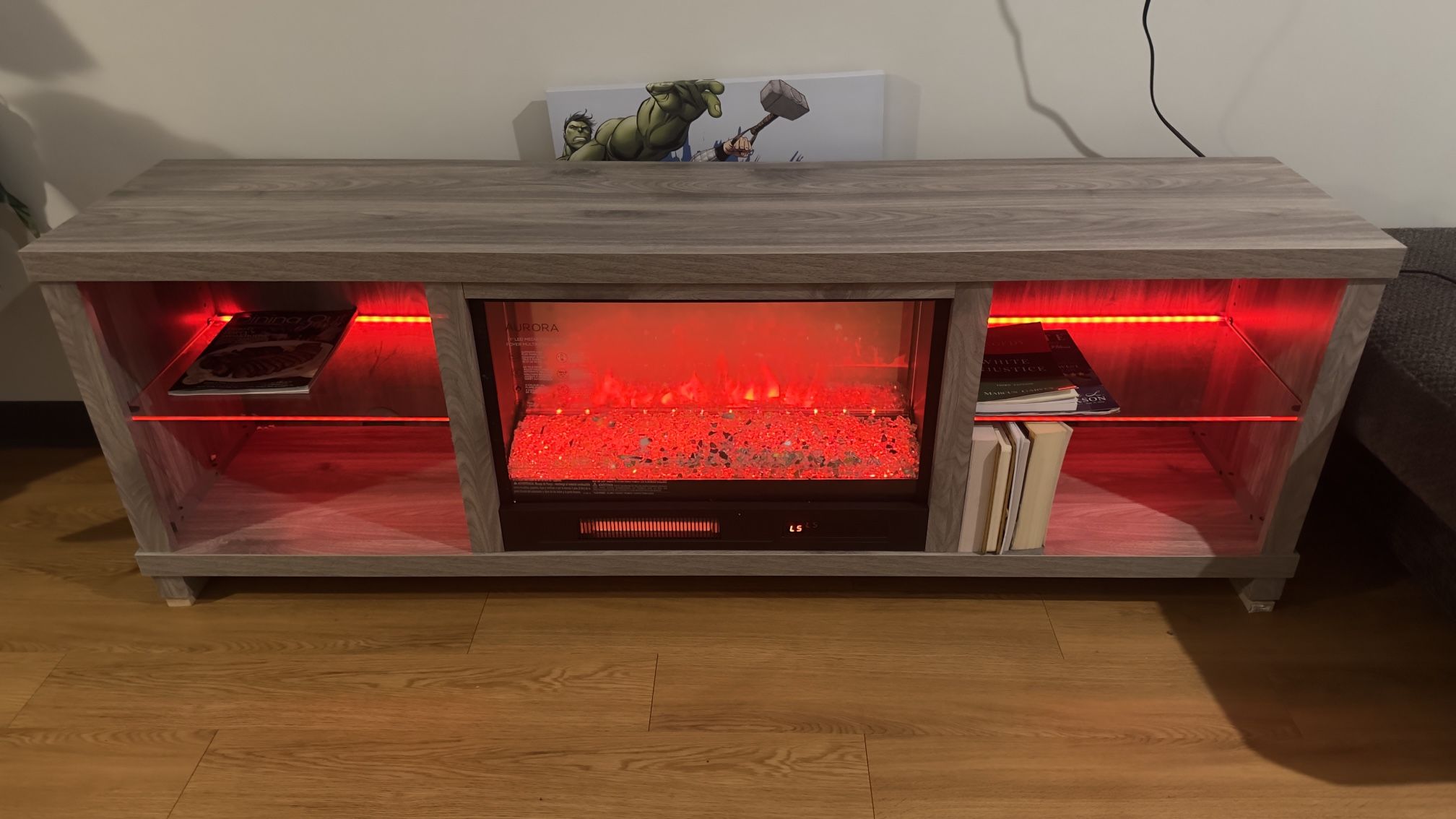 AURORA 71” LED Media Fireplace - photo 4