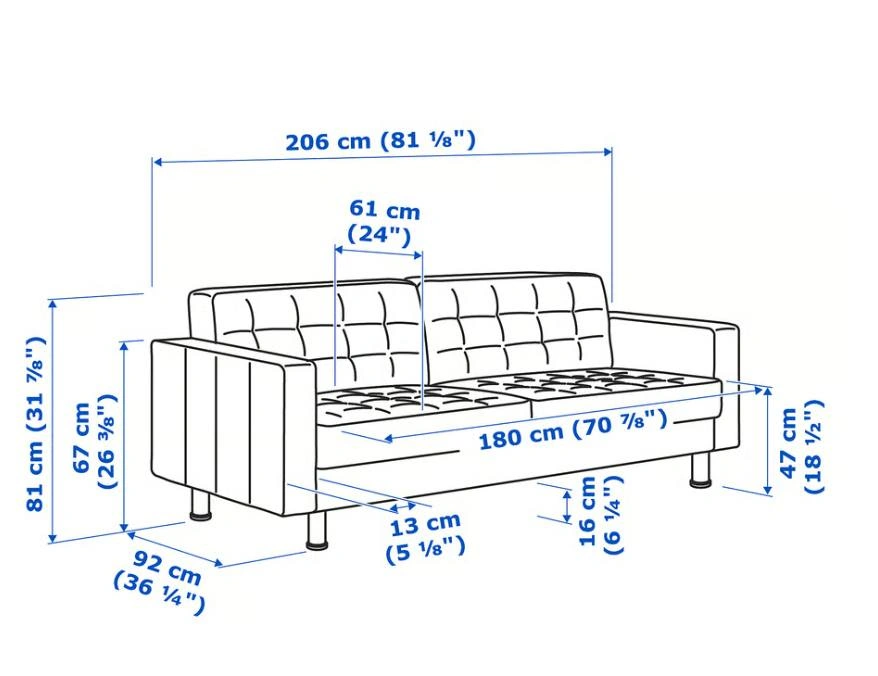 LAST ONE: IKEA MORABO 2-Seat Sofa / Loveseat (Gunnared Fabric) - - photo 4
