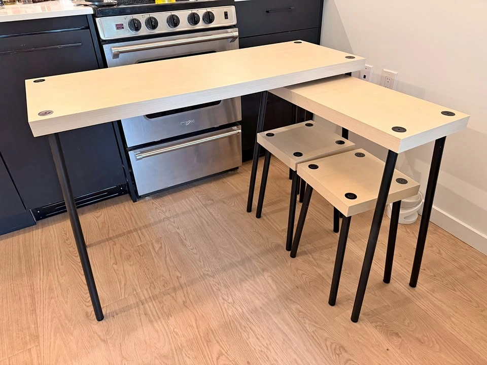 IKEA FRIDNÄS Nesting Tables with 2 Stools