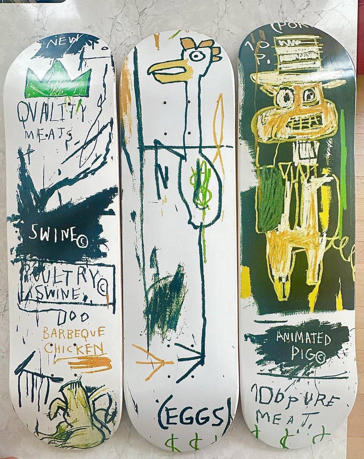 THE SKATEROOM x Jean-Michel Basquiat Skateboard Decks Set of 3
