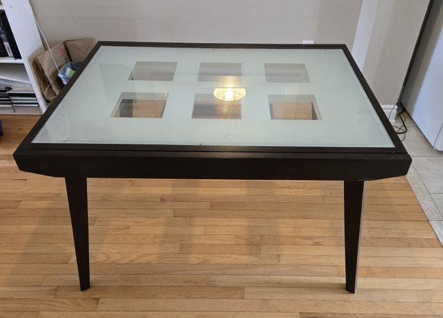 Glass Dining Extension Table  (NO chairs)