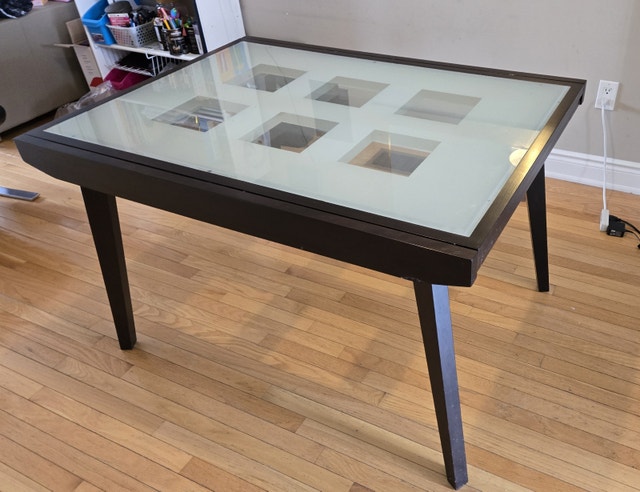 Glass Dining Extension Table  (NO chairs) - photo 2