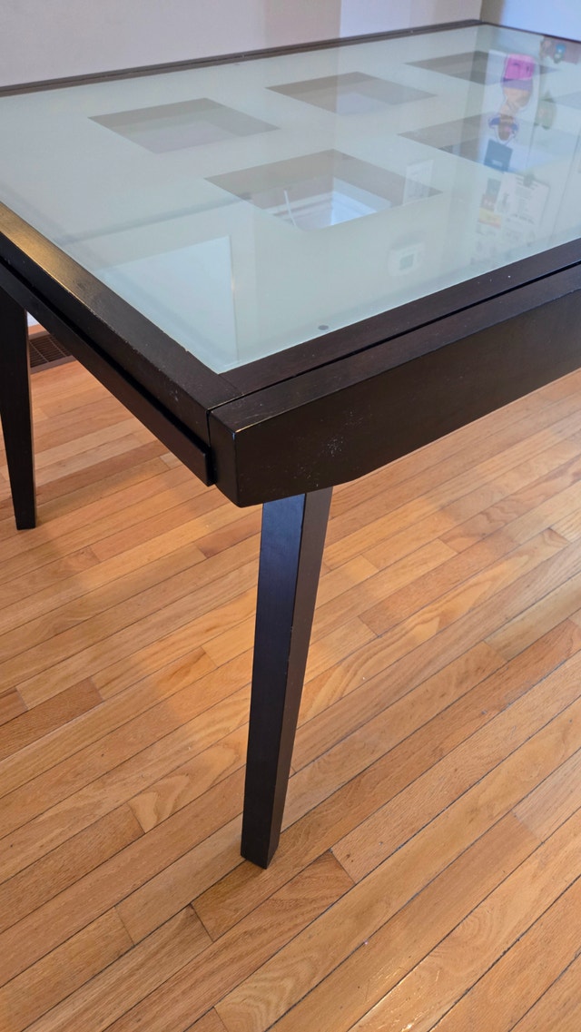 Glass Dining Extension Table  (NO chairs) - photo 3