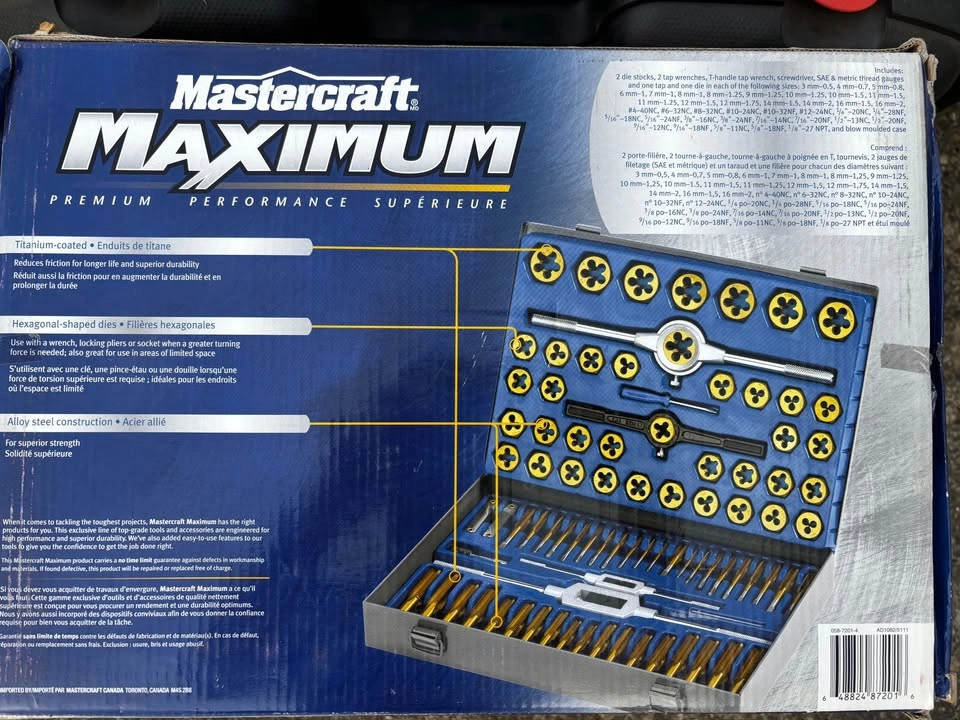 Mastercraft Maximum 86pc Tap & Die Set - Metric & SAE - photo 2