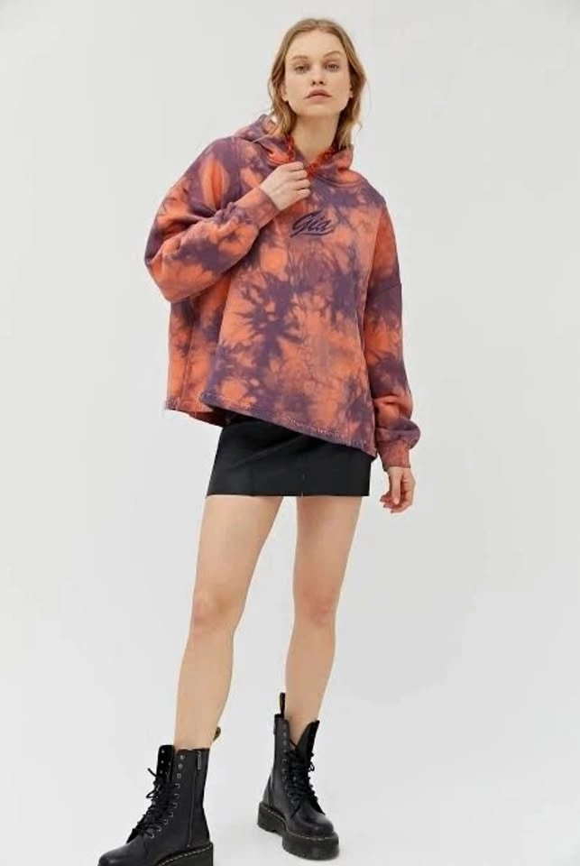 I Am GIA Orange Tatiana Oversized Tie Dye Hoodie Sweatshirt - Me