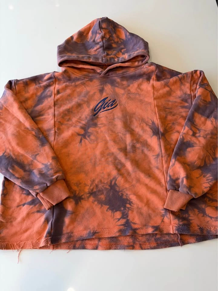 I Am GIA Orange Tatiana Oversized Tie Dye Hoodie Sweatshirt - Me - photo 4