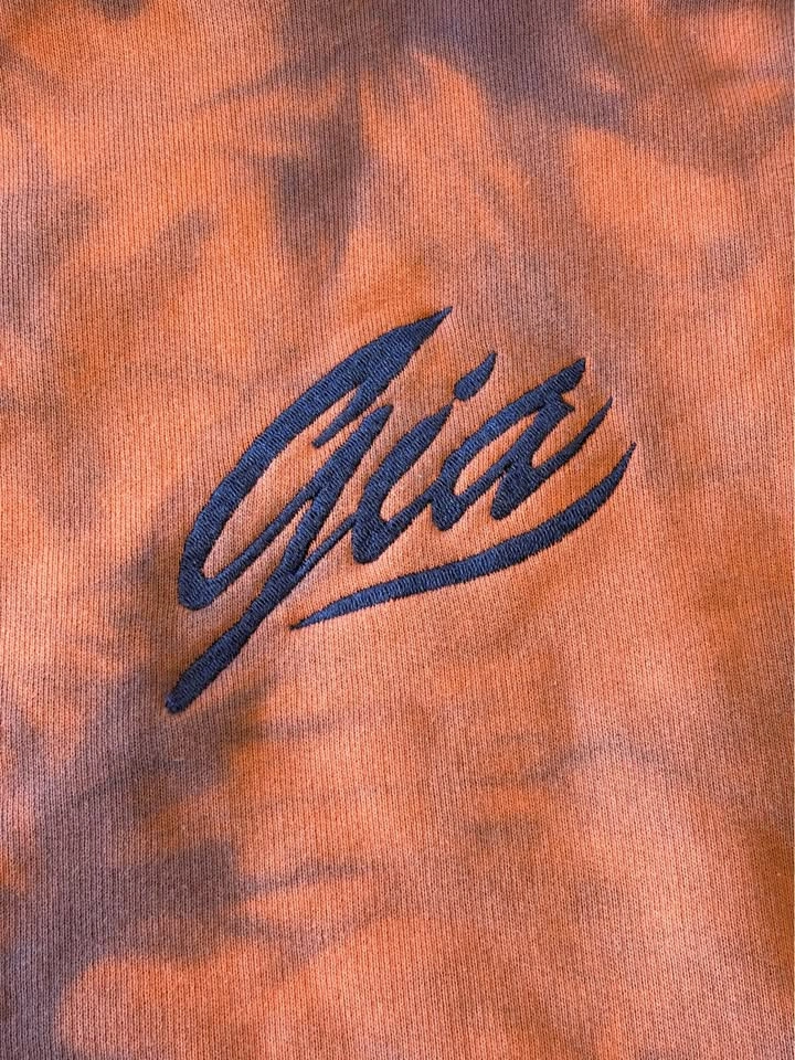 I Am GIA Orange Tatiana Oversized Tie Dye Hoodie Sweatshirt - Me - photo 5