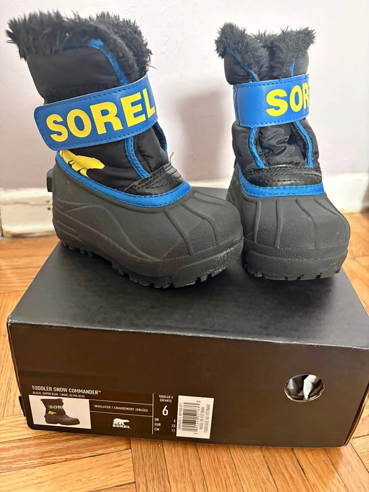 Toddler Boots - Black/Blue Size 6 & Navy/Red Size 7