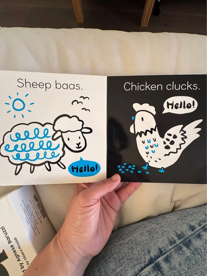 Happy Baby Hello, Farm! High-Contrast Board Book - photo 3