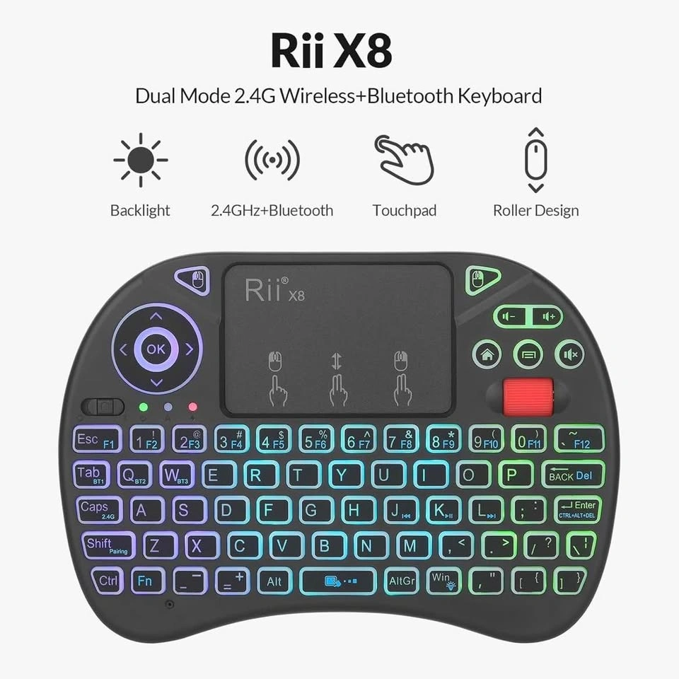 Brand New Rii X8 Mini Wireless Keyboard With Touchpad - photo 3