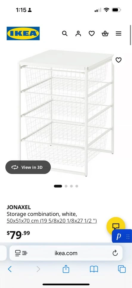 3 Ikea Jonaxel Drawers - photo 2