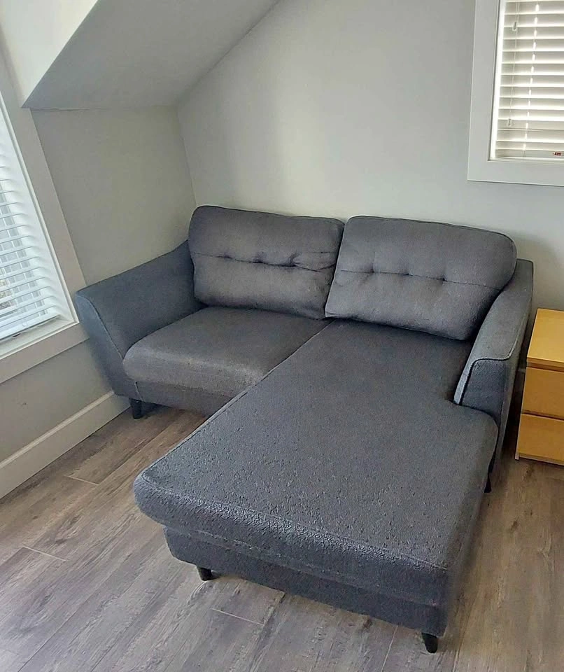 Dark Grey Reversible Sectional Sofa