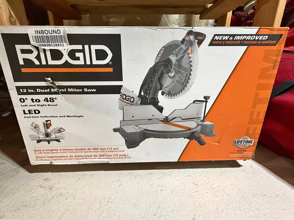 RIDGID 12” Dual Bevel Miter Saw with LED – Brand New | $250 Firm
