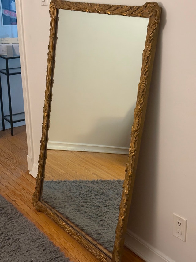 Grand 30"x55" Gilded Baroque Wall Mirror - Heavy, Pristine