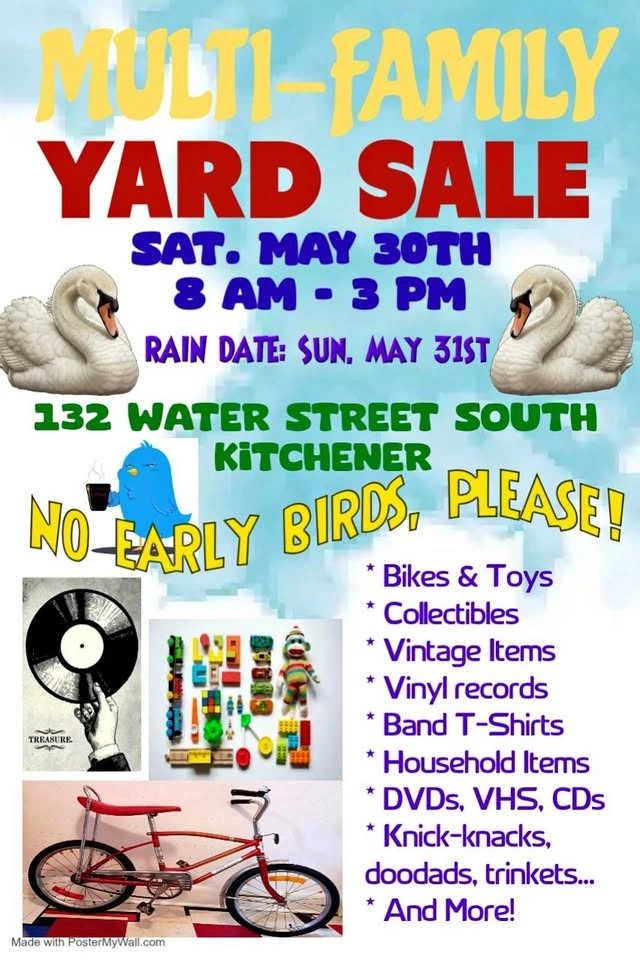 Multi-Family Yard Sale Sat. May 30th Kitchener
