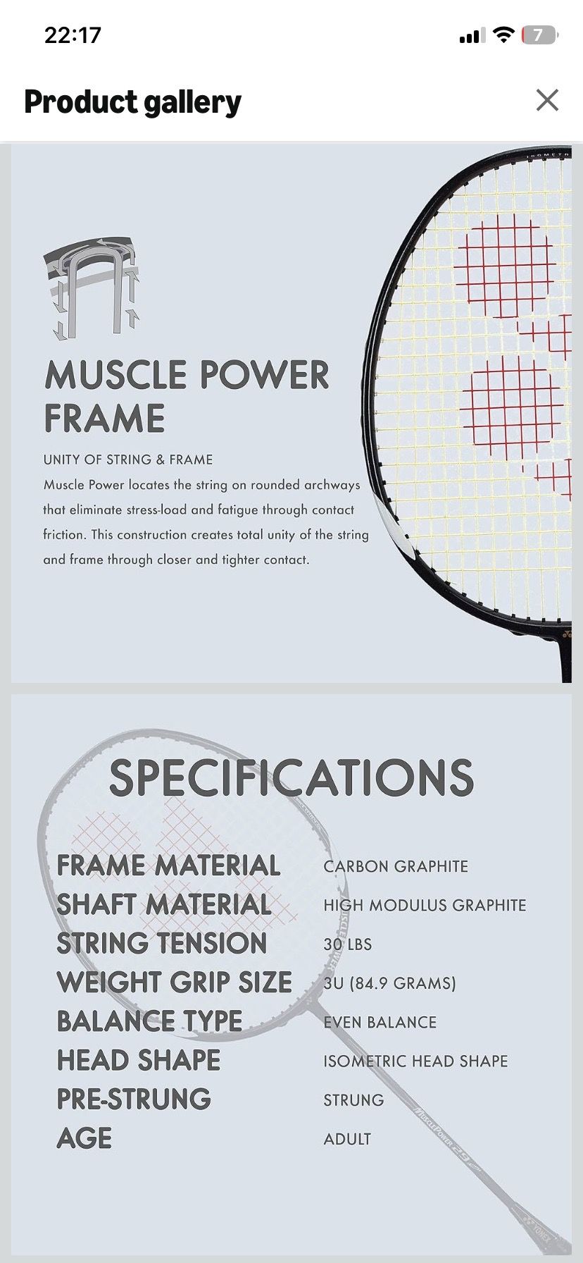 Badminton Racket - photo 4
