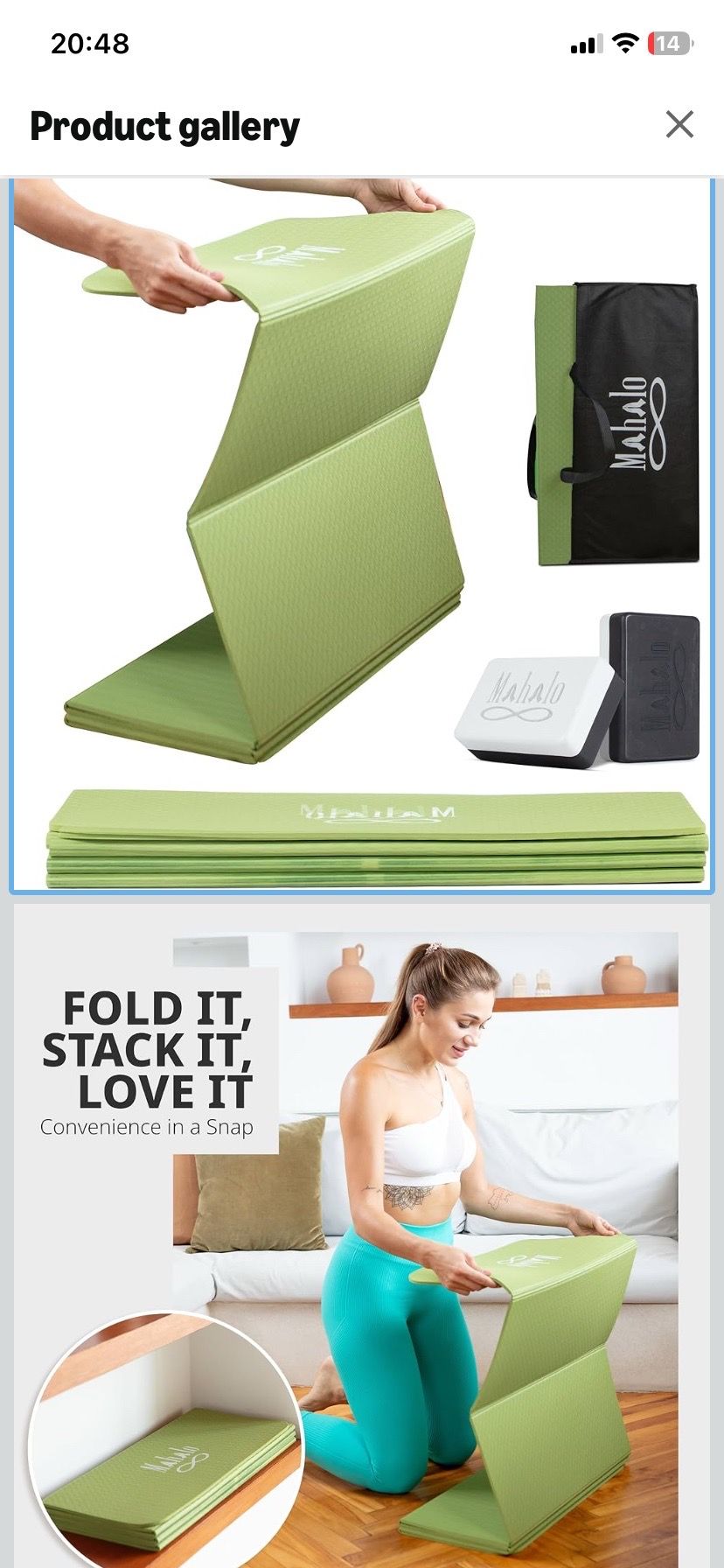 Yoga Mat with 2 Foam Bricks - photo 2