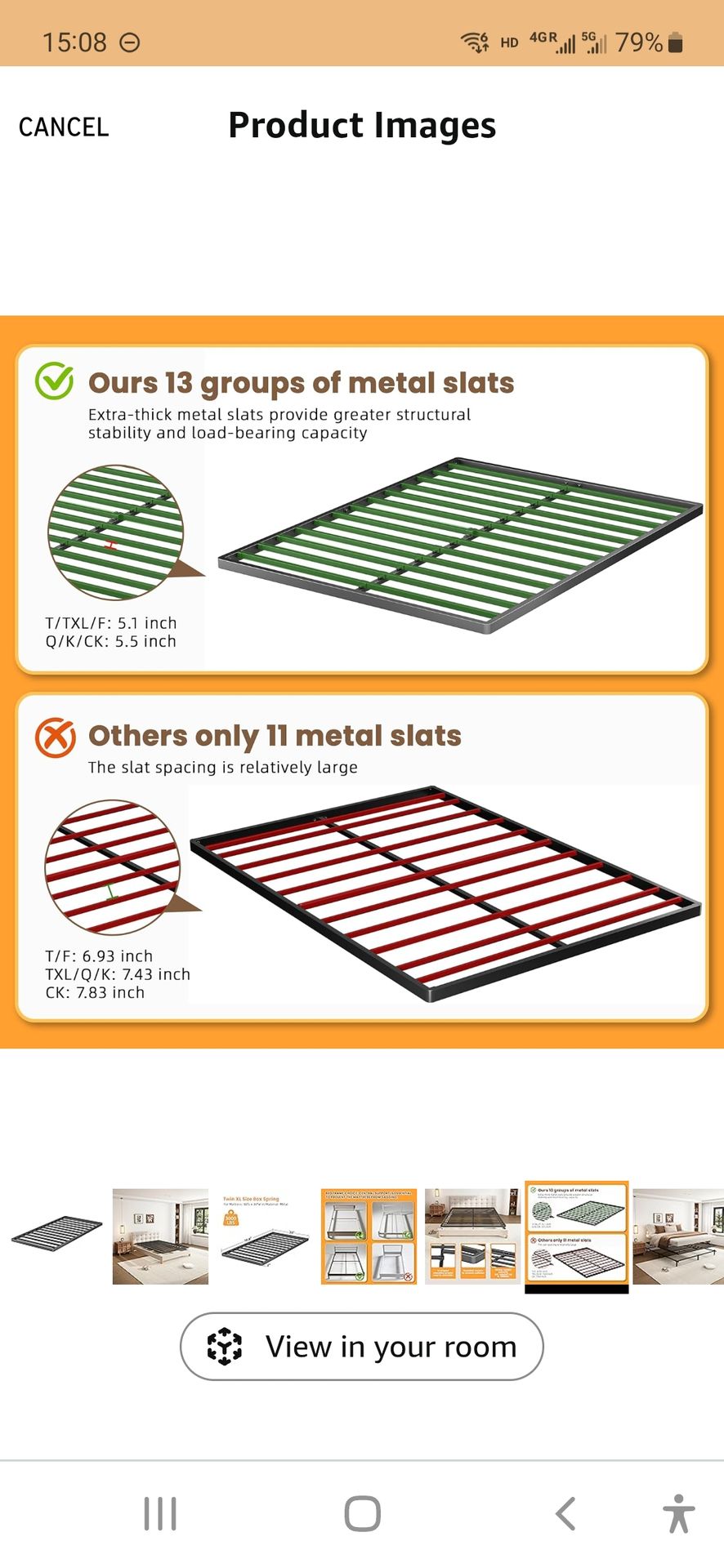 Metal Twin XL Sturdy Bed Frame - Pickup at 112 St - photo 5