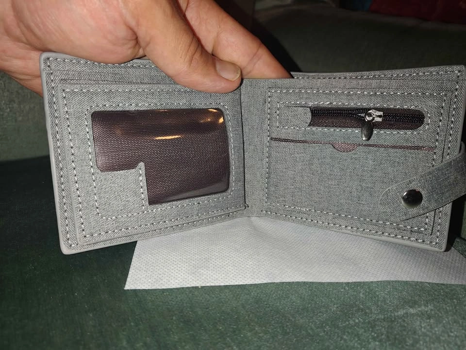 Julizeon Gray Canvas Bifold Wallet - photo 5