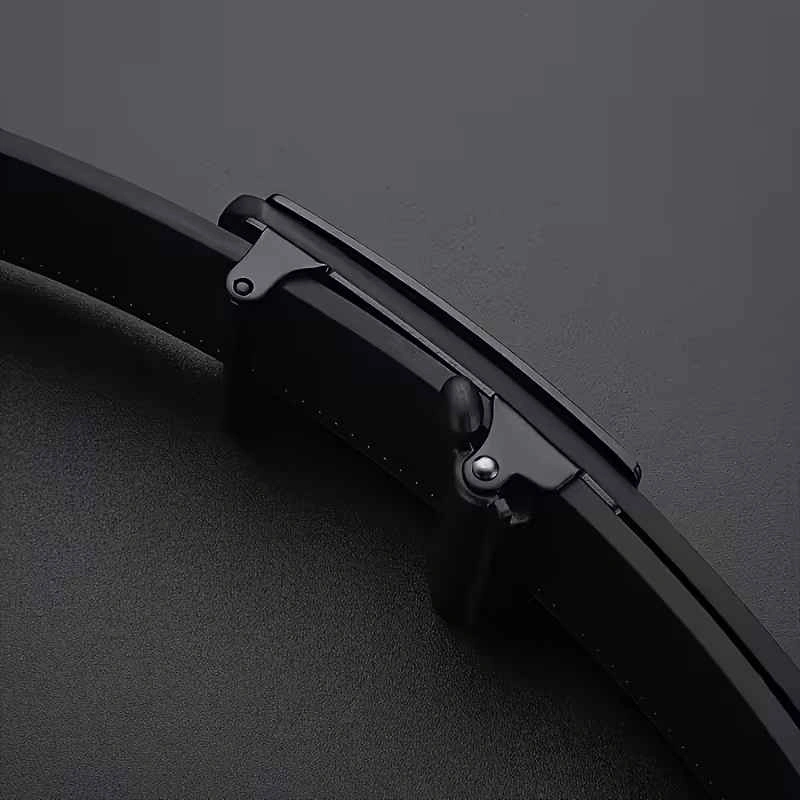 Men's Black Leather Automatic Ratchet Belt - photo 5