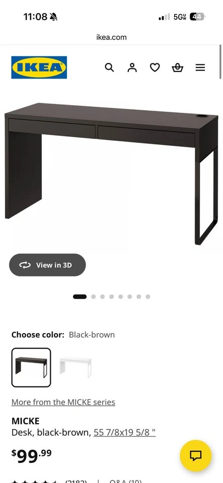 Black Ikea Desk - photo 2