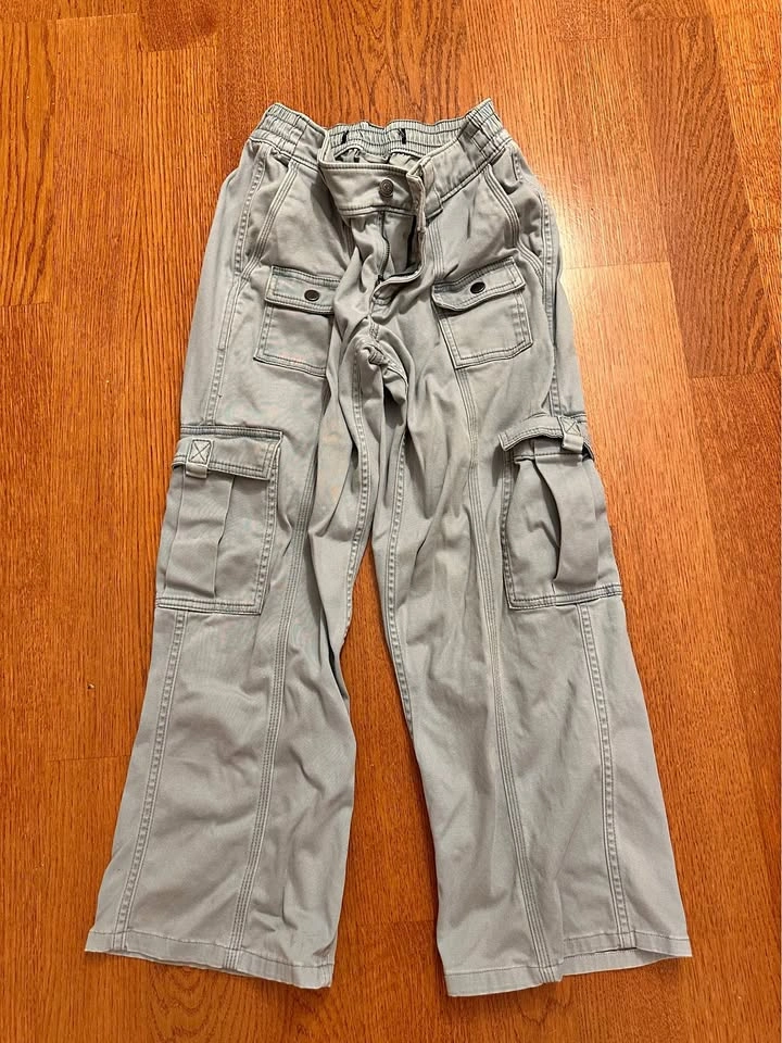 Hollister Low Rise Blue Cargo Pants (00/24R)