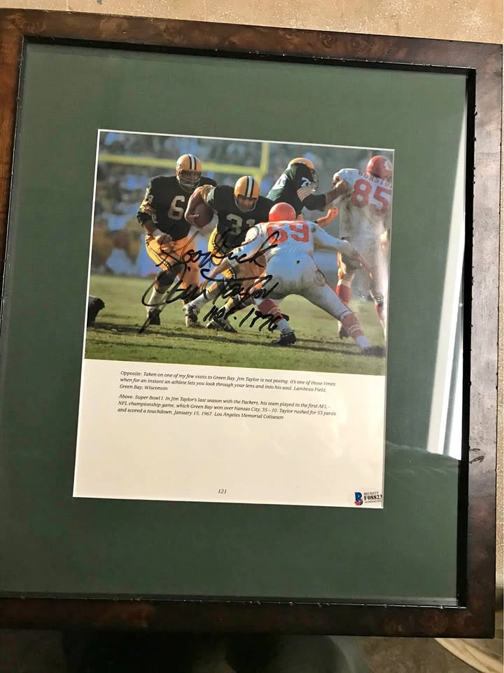 Autographed Jim Taylor Magazine Page