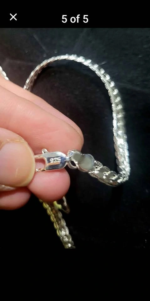 Fashionable 925 Sterling Silver Necklace & Bracelet Set - photo 4