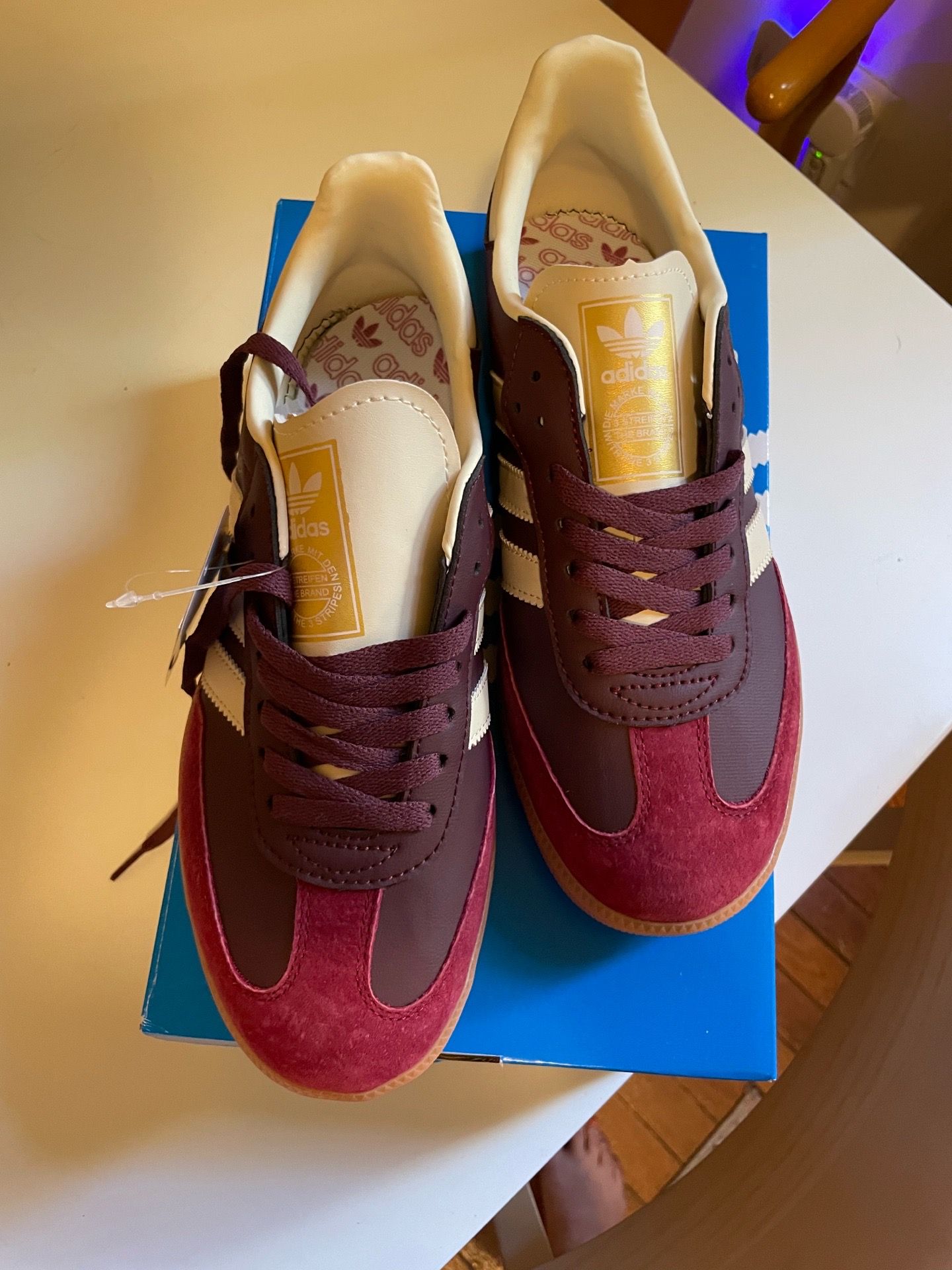 New Maroon Men's Sambas Size 7.5 - photo 3