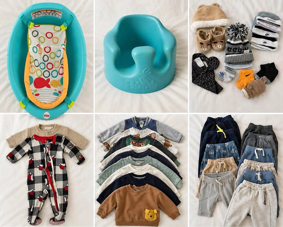 Baby Boy Clothing & Gear Bundle (0-12 Months)