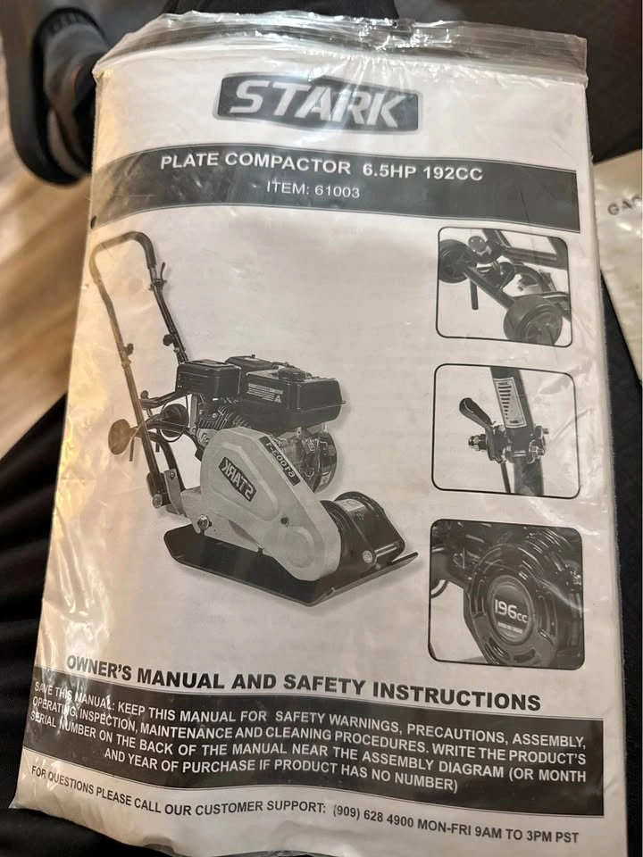 Stark Plate Compactor 6.5HP 196cc – NEW (Unassembled / As-Is)