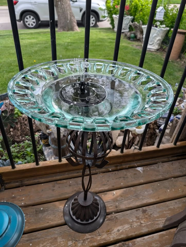 Solar fountain bird bath - photo 2