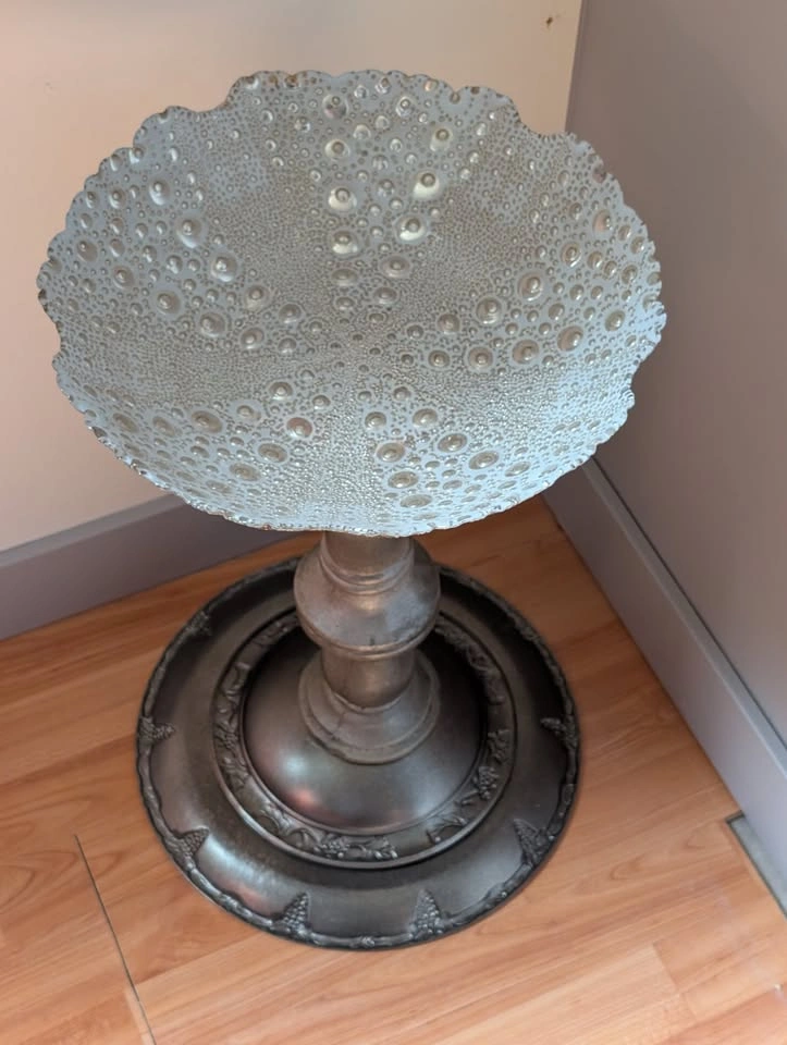 Petite 21" Handcrafted Birdbath — Bright, Airy & One‐of‐a‐Kind - photo 2