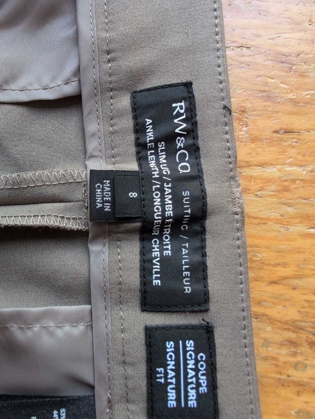 RW&CO Pants Size 8 Woman's Light Brown - photo 3