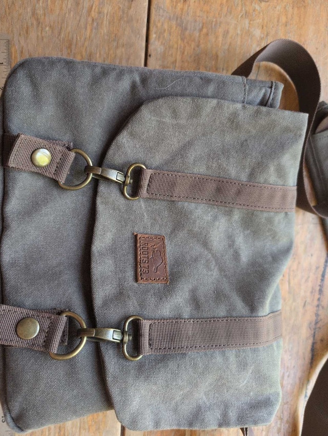 Roots Crossbody Bag brown canvas like material - photo 2