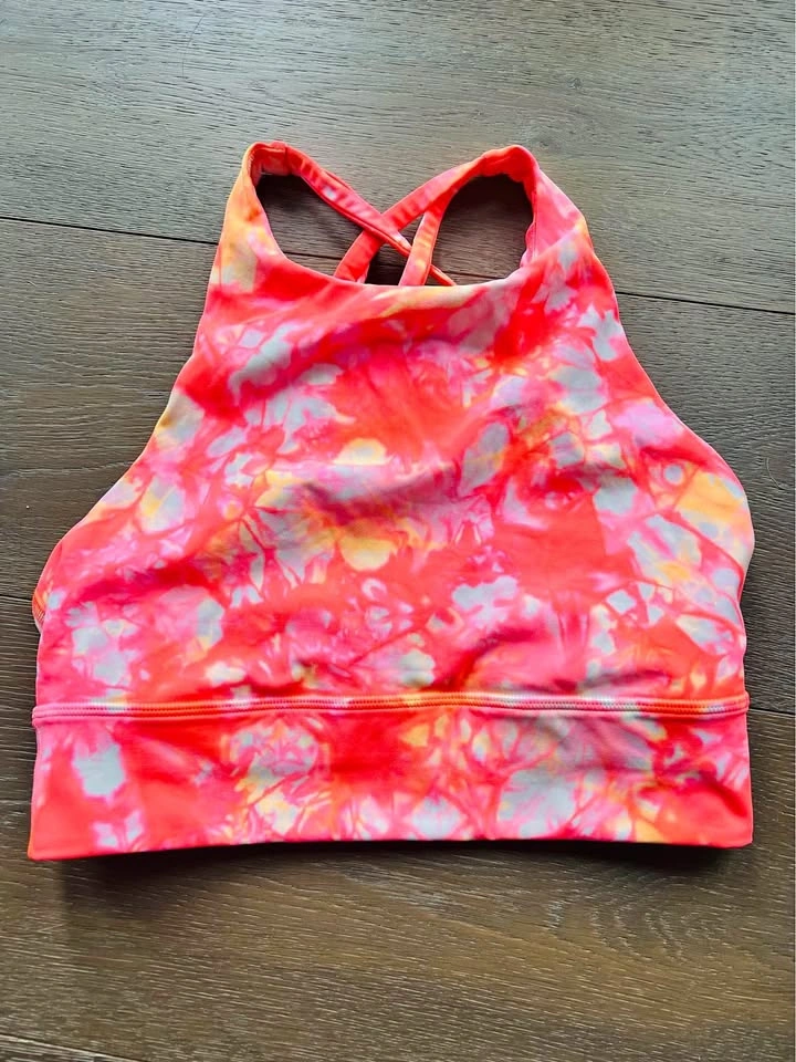 Lululemon Tie Dye Energy Longline Bra Size 6