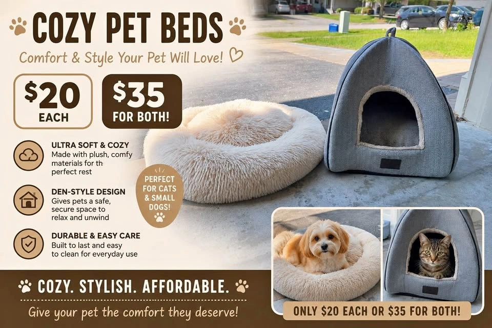 Cozy Pet Beds for Sale 🐾