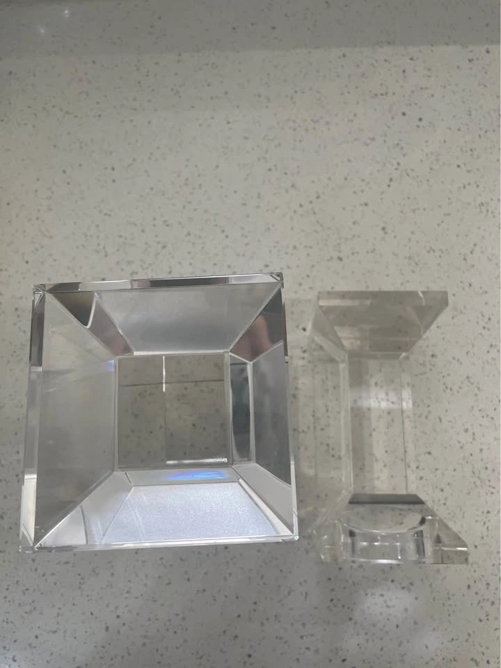 Clear Acrylic Pillar Candle Holders Set of 2 - photo 3