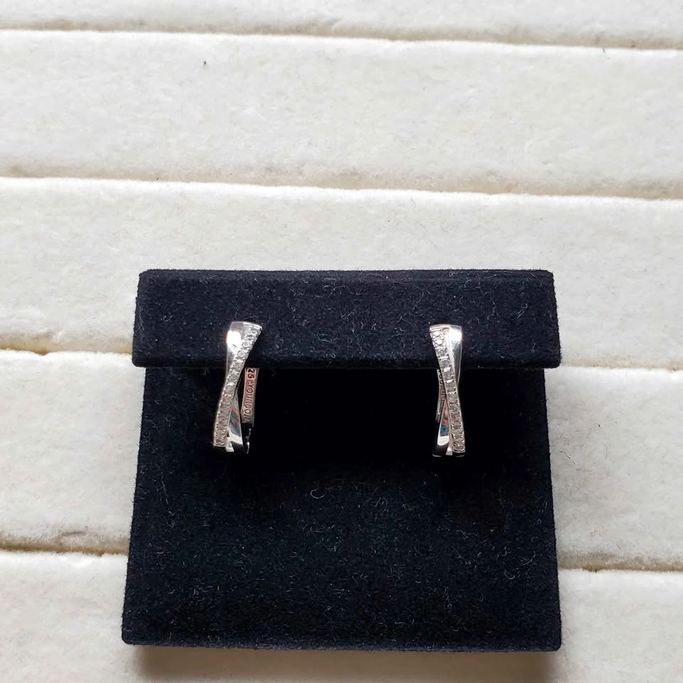 925 Huggies with Cubic Zirconia - photo 4