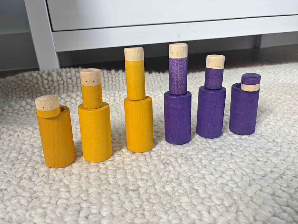 Grapat Lola Rainbow Wooden Montessori Toy Set - 36 Pieces