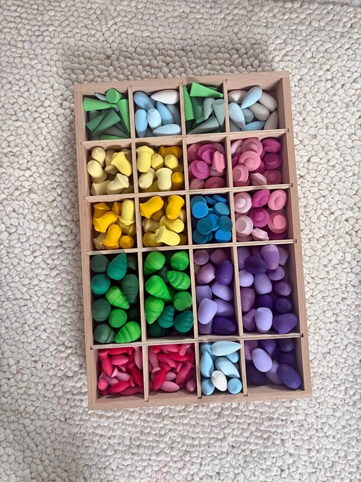 Grapat Wooden Mandala Loose Parts Set - Montessori Waldorf Toy