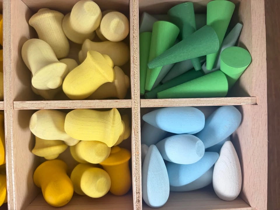 Grapat Wooden Mandala Loose Parts Set - Montessori Waldorf Toy - photo 5