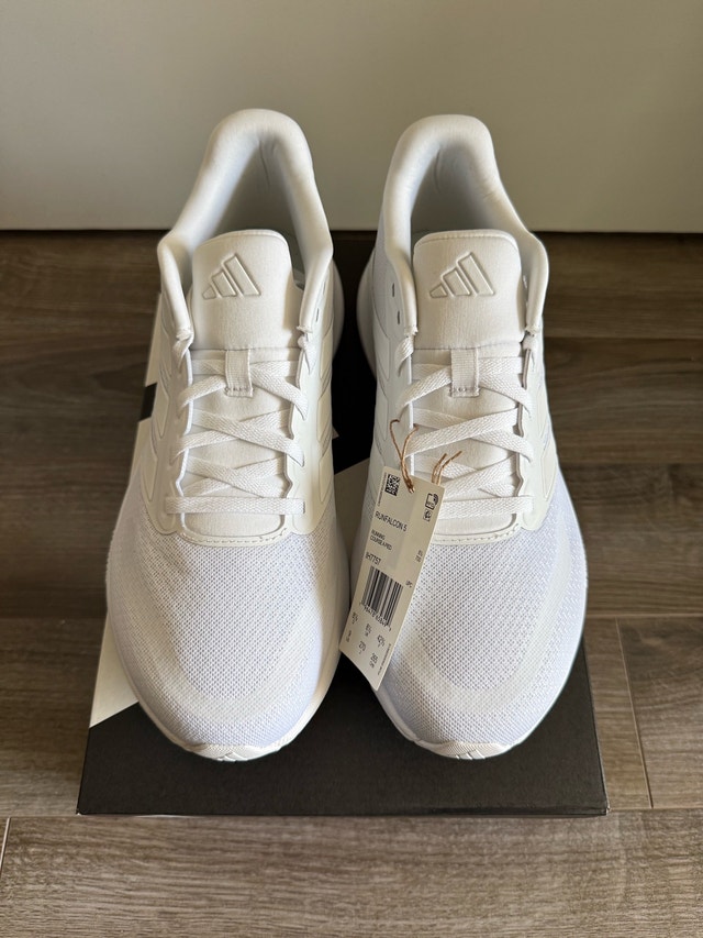 adidas men’s running shoes brand new size 9 triple white - photo 2