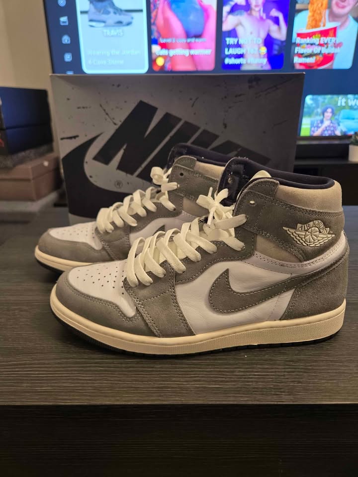 Jordan 1 High og - WASHED BLACK SIZE 9 MENS - photo 2