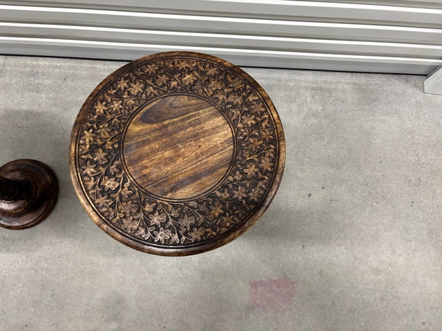 Handmade Wooden Carved Coffee Table - photo 3