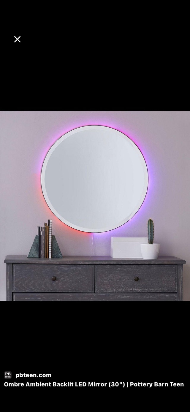 Williams Sonoma Ombre Ambient Backlit LED Mirror