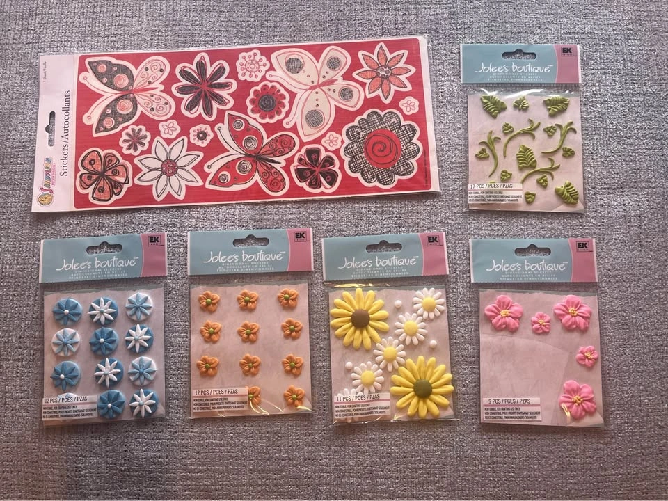 Scrapbooking Stickers & Embellishments - Flowers, Summer Fun - photo 5