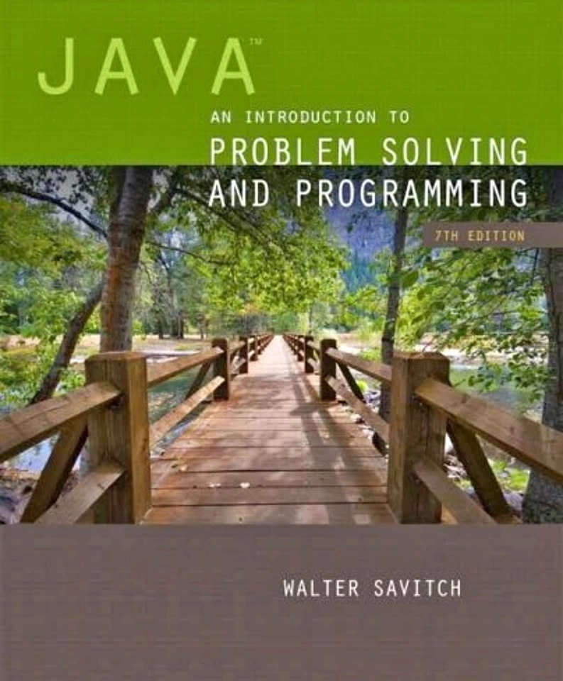 Java Problem Solving Programming Book 7th Edition
